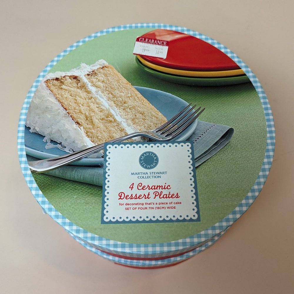 Martha Stewart Ceramic Dessert Plates - Set of Four